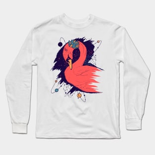 Retro Triad Swan Among The Stars Long Sleeve T-Shirt